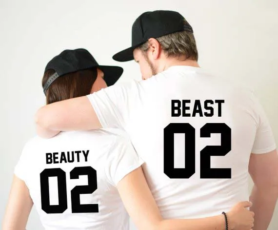 

Sugarbaby Beauty and the beast T shirt Beauty and the Beast tees Couples shirts Couple Clothing High quality T shirt Drop ship