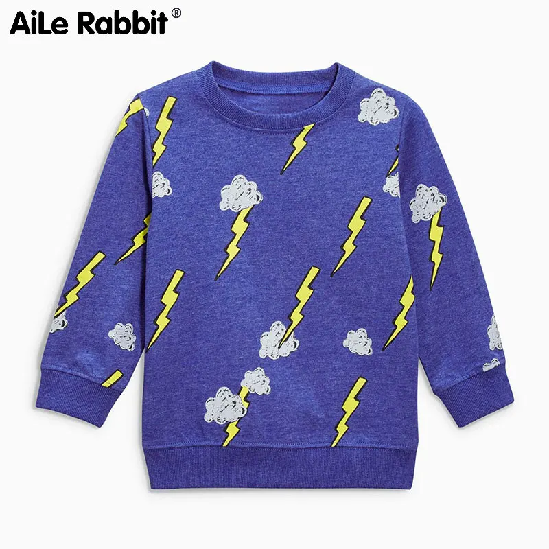 Детская одежда AiLe Rabbit America футболка с длинным рукавом и принтом плотная для