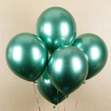 50pcs green ballon 50 шт. металлический шар 12 дюймов глянцевый жемчуг плотные воздушные шары надувные воздушные шары для свадебного украшения металлические цвета латексные шары - Цвет: 50pcs green ballon