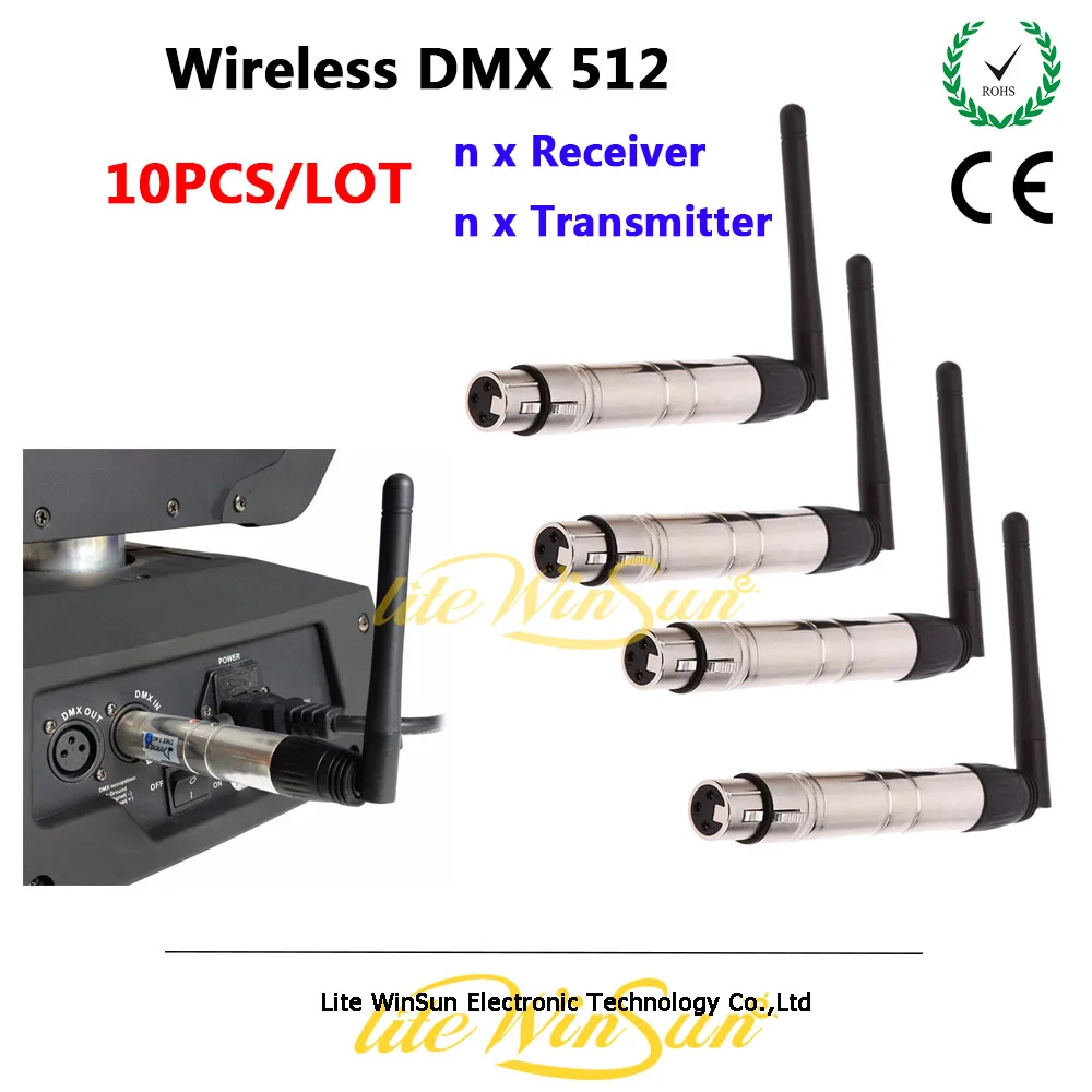 Litewinsune 10 шт./лот Бесплатная доставка штекер/гнездо XLR беспроводной DMX 2 4 ГГц 126
