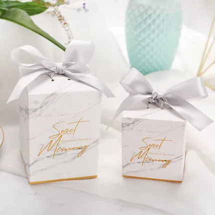 Wedding Gift Box Birthday Party Baby Shower Favors Candy With Ribbon Decoration Event Supplies | Дом и сад
