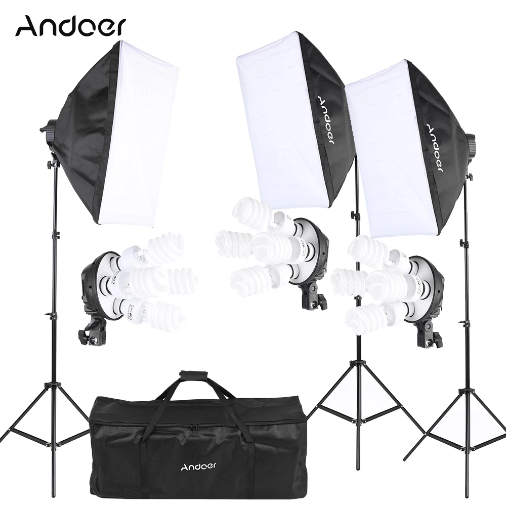 Andoer фотостудия портретный светильник Светильник ing Tent Kit фото оборудование (12*45 Вт