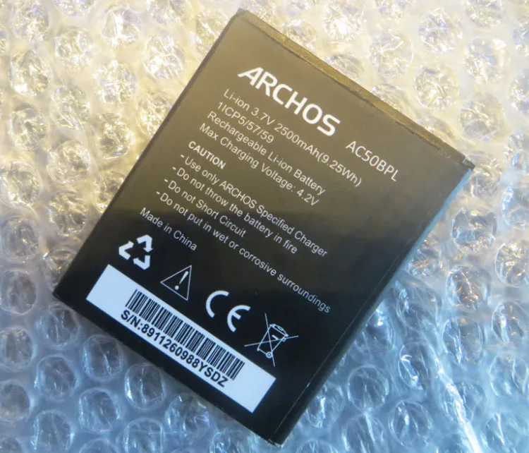 Для высокого качества оригинальный AC50BPL батарея ARCHOS Мобильный телефон 2500mah