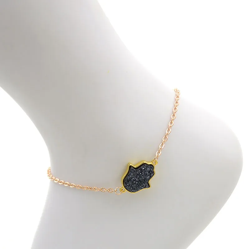 WELLMORE золотые браслеты-цепочки для женщин простые каменные браслеты дешевые