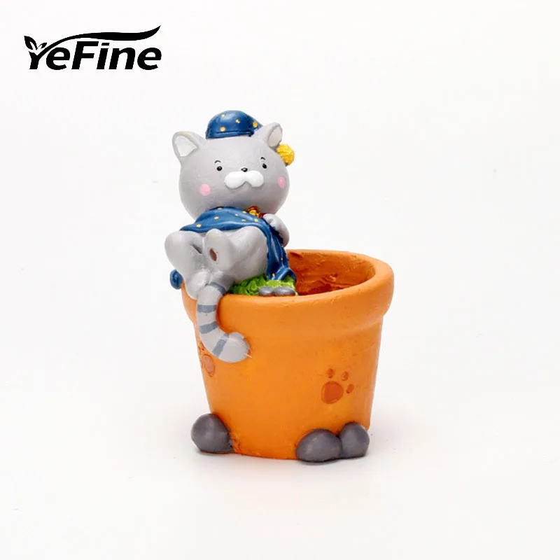 Милые суккулентные горшки YeFine маленькие смоляные для цветов декоративные