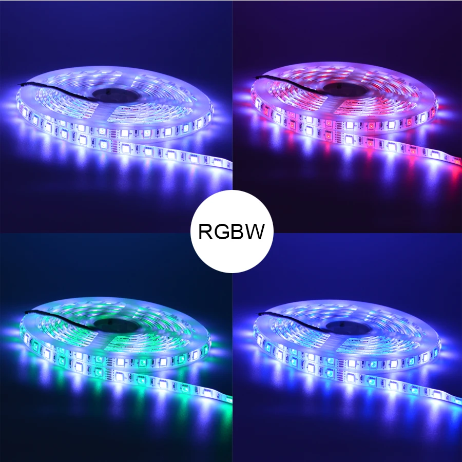 5 м гибкий RGBW 5050 SMD Светодиодные ленты DC12V 60 Светодиодный/м световая полоса Диодная