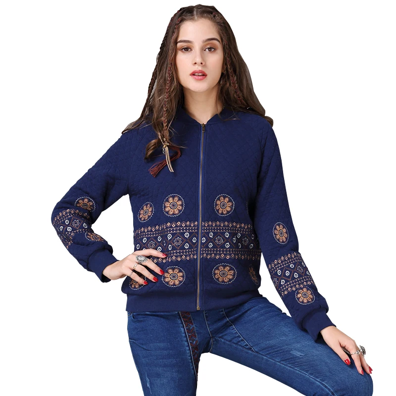 Женская зимняя куртка Yuzi.may Boho новая хлопковая с воротником стойкой винтажная