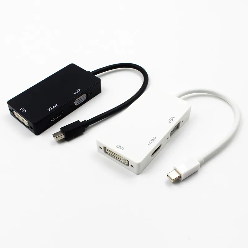 3 в 1 Мини Дисплей Порты и разъёмы DP Thunderbolt к DVI + VGA HDMI адаптер для MacBook Pro