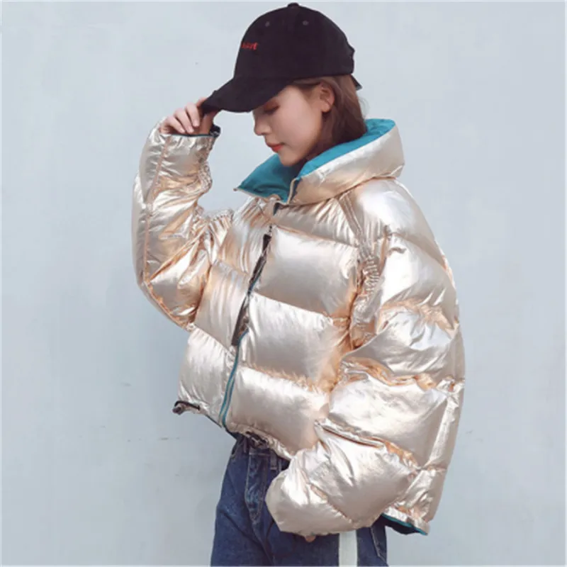 Женское короткое пуховое пальто белая хлопковая стеганая куртка на утином пуху