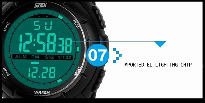 Мужские спортивные часы skmei цифровые наручные часы reloj hombre с большим циферблатом военные противоударные водонепроницаемые часы для мужчин