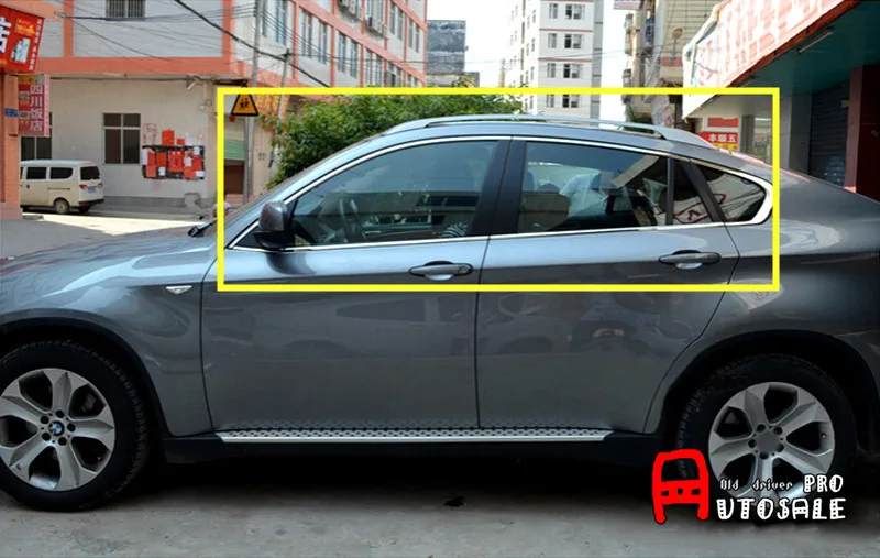 Для BMW X6 E71 2009 2010 2011 2012 2013 2014 хромированный нержавеющий оконный порог из