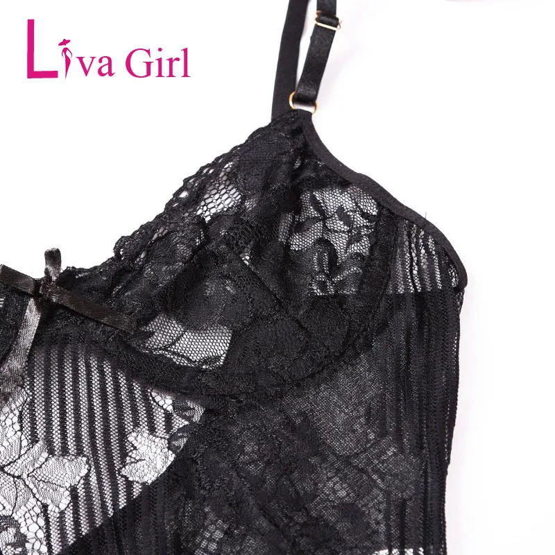Летнее Сексуальное Кружевное боди LIVA GIRL с открытой спиной женские облегающие