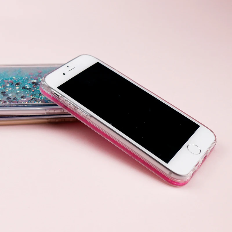 Fashion Soft Clear Case For iPhone 8 7 6 6s Plus X Dynamic Liquid Glitter Colorful Sand Quicksand Full Cover Capa Shell |