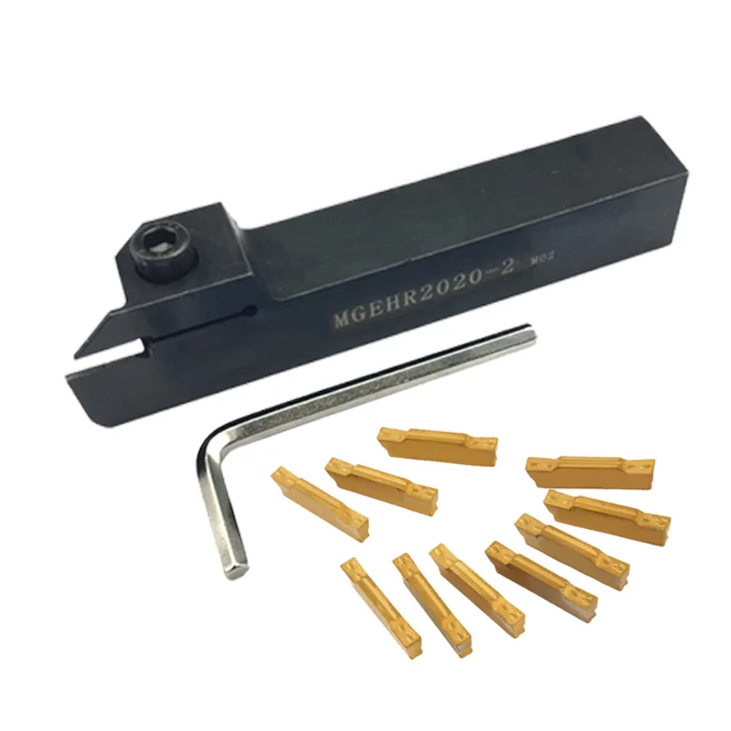 MGEHR2020 1.5mm 2mm 2.5mm 3mm 4mm with 10pcs MGMN150 MGMN200 MGMN300 MGMN400 External Grooving CNC Lathe Turning Tool Set