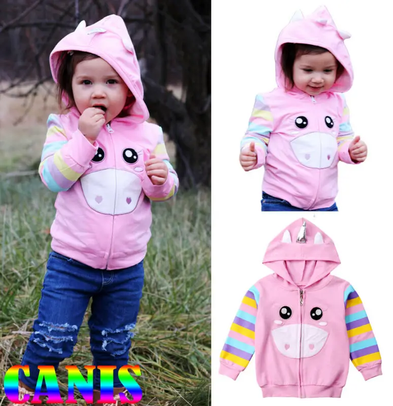 Emmababy Осенняя кофта с капюшоном для маленьких девочек принтом в виде животных