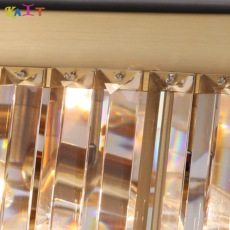 

LED E14 Modern Crystal ceiling light With Glass for Living Room Bedroom Ceiling Lamps