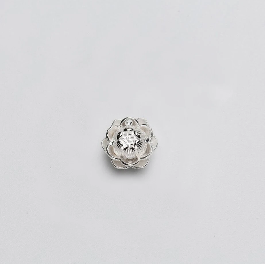 1 Piece Sterling SIL Lotus Flower Spacer Charm Bead DIY Jewelry A2001 | Украшения и аксессуары