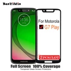 2 шт., 100% оригинальное закаленное стекло с полным покрытием для Motorola G7 Play, защита экрана 9H, Защитное стекло для Moto G7 Play, пленка