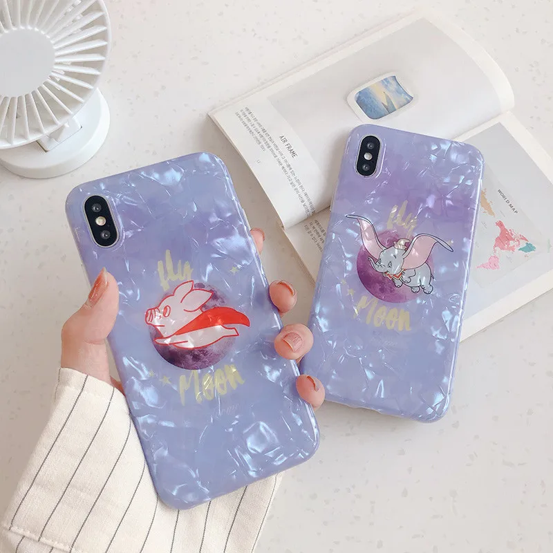 IMD process Ultrathin tpu 3 layer printing Non fading Shell pattern Cartoon animal soft Cases For Iphone X XR 6S 7 8 Plus xs max |