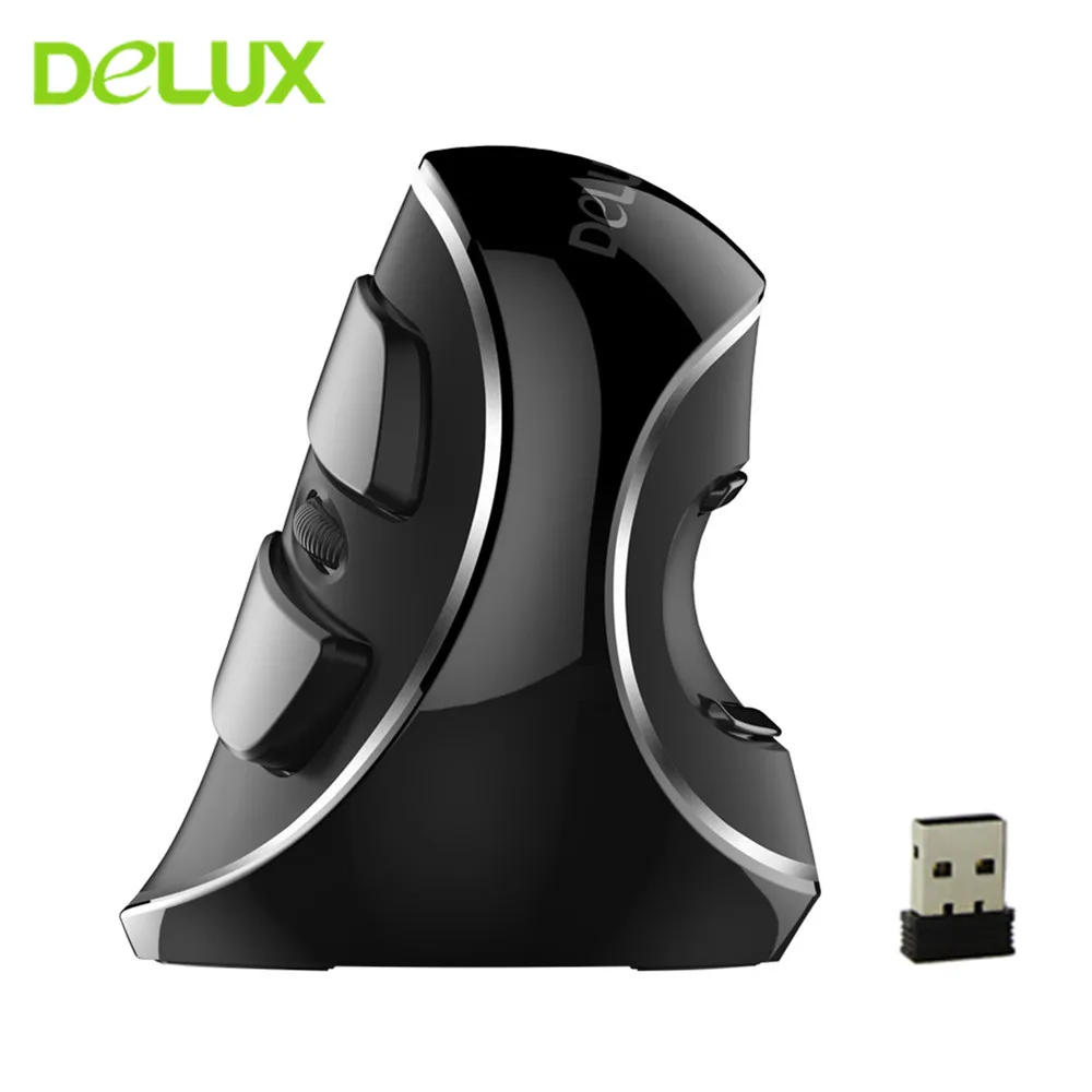 

Delux M618 Vertical Gaming Mouse USB Wireles Optical Mouse 1600DPI Ergonomic Wrist Healthy Mice Office Laptop Mause For Gamer