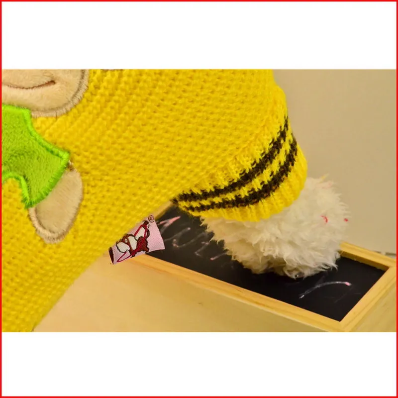 2016 Новая Коллекция Весна Осень Милый Плюшевый Медведь Печати Собака Шерстяной