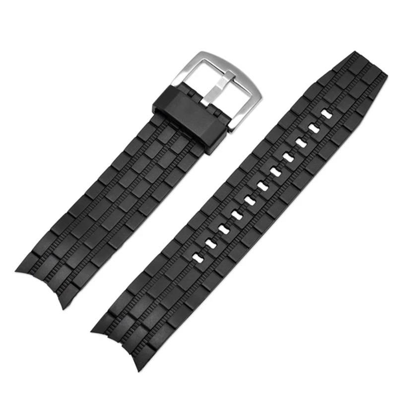 Watch Band Strap Pin Buckled PU Leather Wristwatch Bands Replacement Accessories For Casio Edifice Series EF-550/EF-523