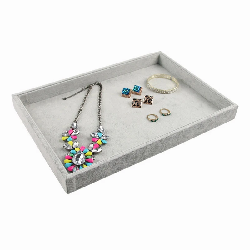 

2016 Fashion Velvet Necklace Bracelet Chain Bracelet Organizer Show Case Jewelry Display Holder Box Storage Display Boxes