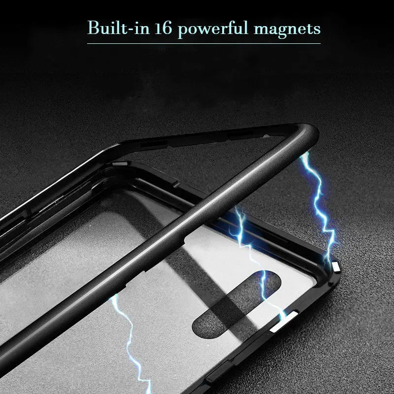 Магнитный чехол для huawei mate 10 20 Lite P20 Pro P10 Plus стеклянная задняя крышка Honor 8X 9i V10 Y9 2019