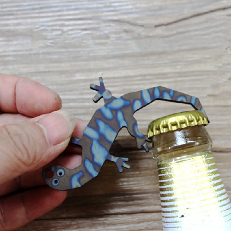 Открывалка для ключей EDC Gecko с защитой от тела нож из титанового сплава бусины