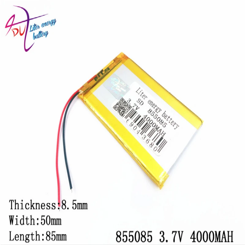 3 7 V 4000mAh 855085 полимер литий ионный/литий ионный аккумулятор для планшетных ПК банк