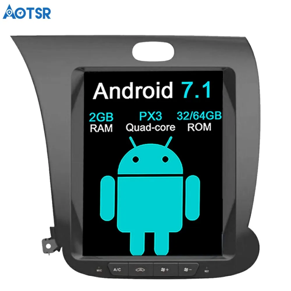 Автомобильный мультимедийный головной убор Aotsr на Android 7 1 в стиле Tesla экран 10 4