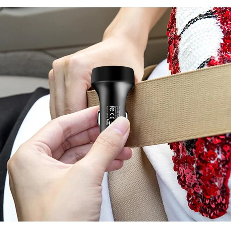 

5V 3.1A Digital LED Display Dual USB Car Charger For IPhone Samsung Tablet Travel Adapter Fast Charging For Xiaomi