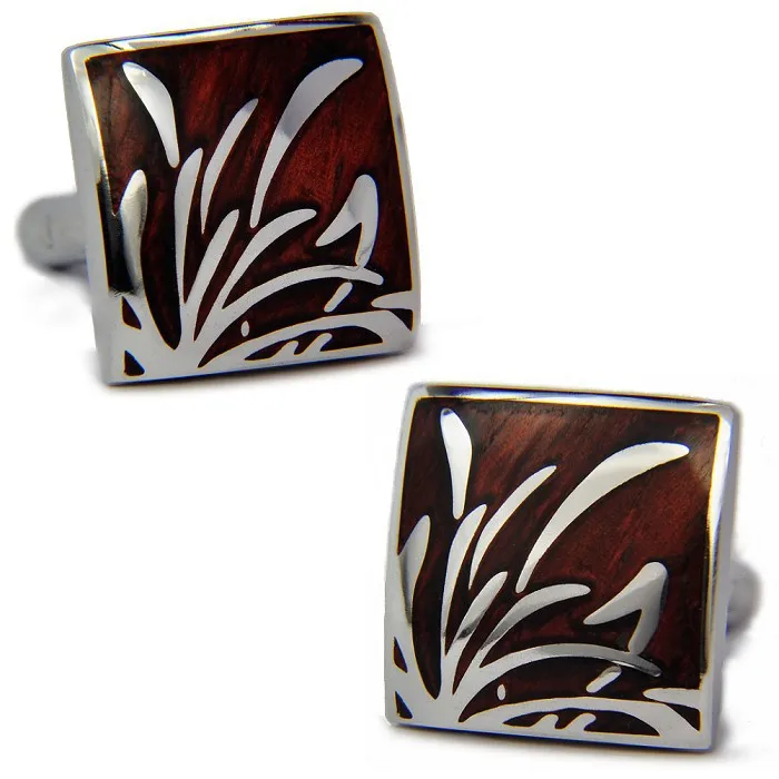 

Спартанские запонки из нержавеющей стали и красного дерева, мужские запонки с рисунком Нарцисса + Бесплатная доставка! Металлические кнопки