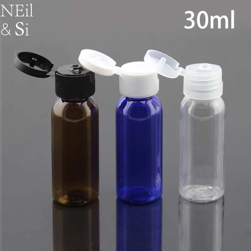 30ml Plastic Liquid Drop Bottle Refillable Conditioner Cream Water Bottles with Flip Cap Empty Containers Free Shipping - купить по