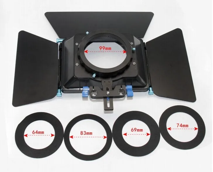New Professional Metal Black Adjustable French Flags DSLR Matte Box For All DSLR Cameras And Camcorders 5D2 5D3 50D