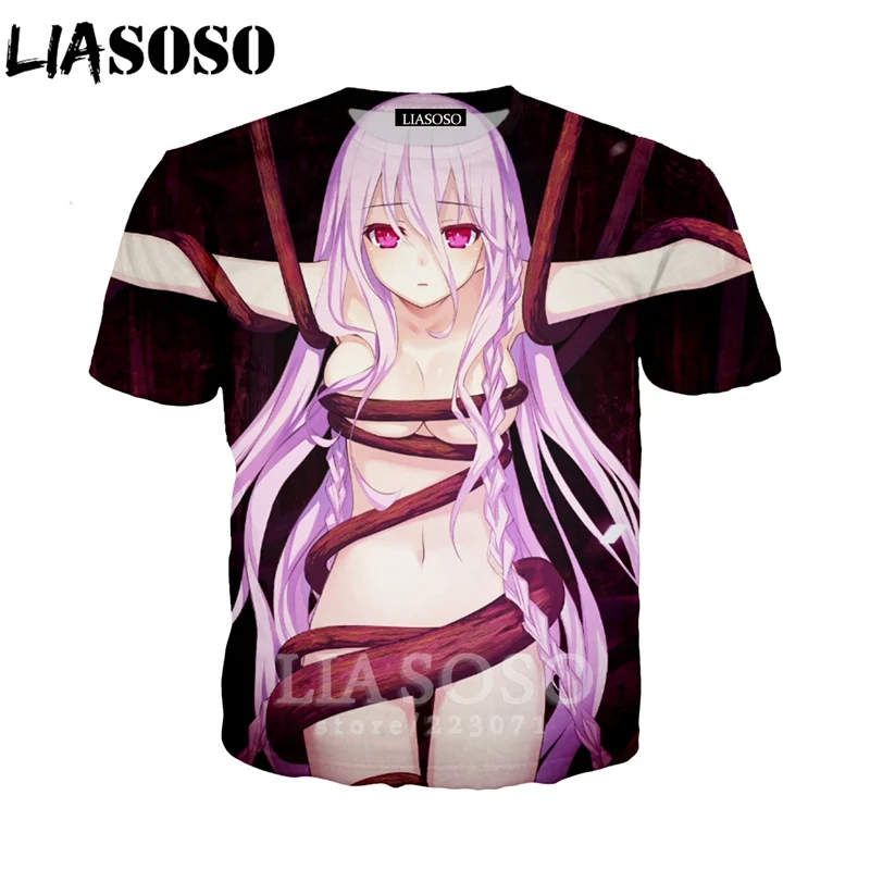 LIASOSO Summer New Fashion Men Women Sweatshirt 3D Print Anime Date a Live T Shirt Short Sleeve Top Harajuku Pullover A217-03 | Мужская