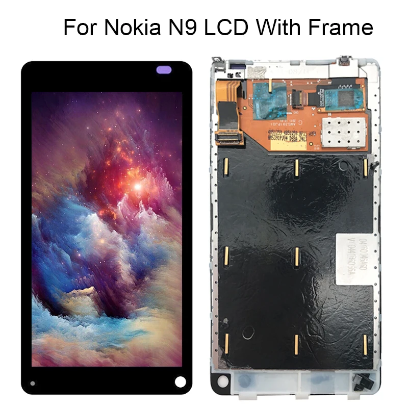 ЖК-дисплей для Nokia N9 Черный Сменный сенсорный экран с цифровым преобразователем