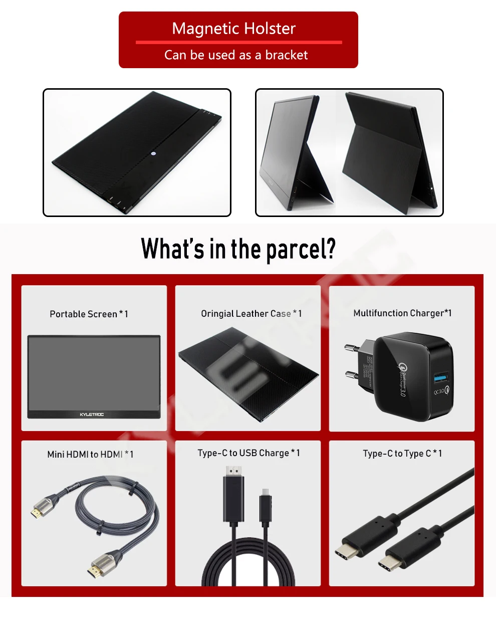 Лидер продаж 13,3 дюймовый монитор HDMI 1080P тип-c светодиодный монитор ПК для PS4/xbox/Switch/PC/Android новое поступление