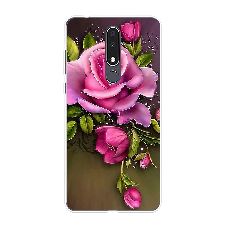 Phone Case For Nokia 1 2 3 5 6 7 8 Soft Cover Flowers Silicone Fundas 2.1 3.1 5.1 6.1 Plus 7.1 8.1 case |