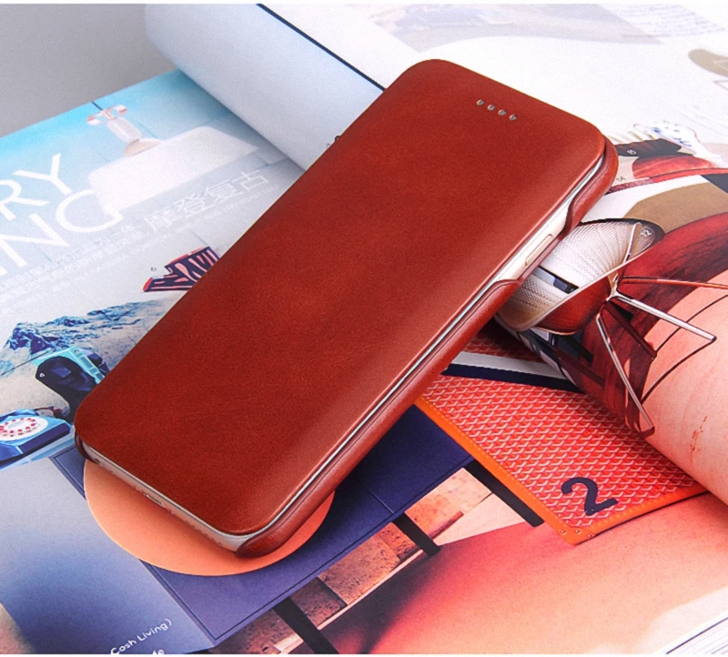Чехол из натуральной кожи s для iPhone XS Max XR 6S 7 8 Plus ультра тонкий флип-чехол Чехол-Кошелек для iPhone 7 8 X Funda Coque