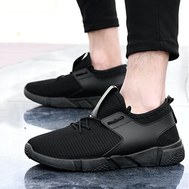 BomKinta Fashion Men Shoes Casual Mesh Breathable Light Soft Black Mens Shoe Male Trainers Sneakers Unisex Size 36-44 |