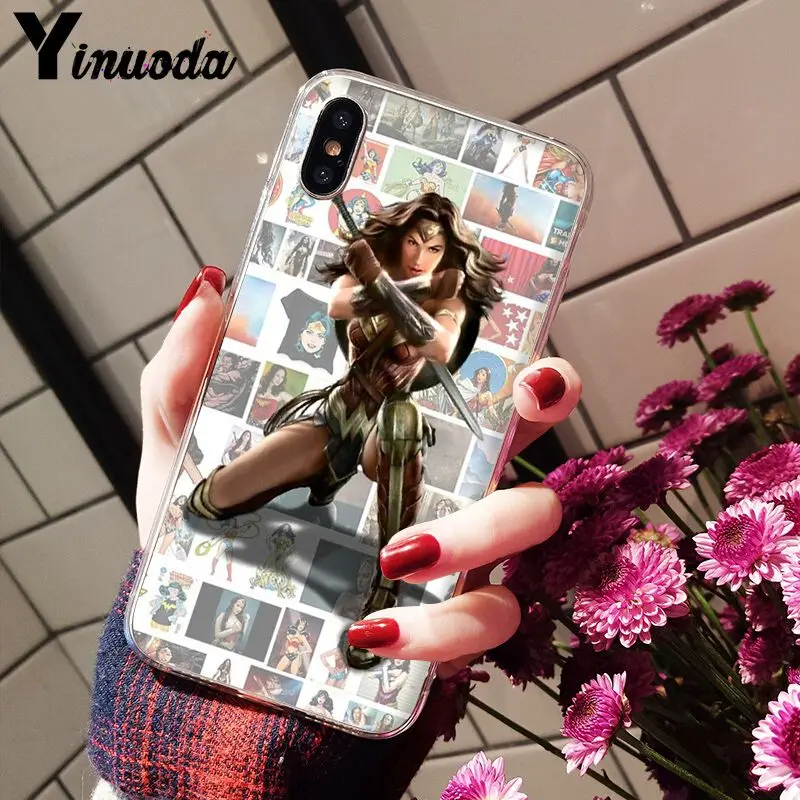 Умный чехол Yinuoda Wonder Woman DC Superhero для iPhone 8 7 6 6S Plus X XS MAX 5 5S SE XR|Чехлы-накладки| |