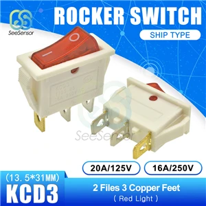 ON-OFF 3pin KCD3 кулисный переключатель ВКЛ-ВЫКЛ 2 положения 2 Pin/3 Pin электрооборудование выключатель питания 15A 250VAC/20A 125VAC - Цвет: ON-OFF 3pin