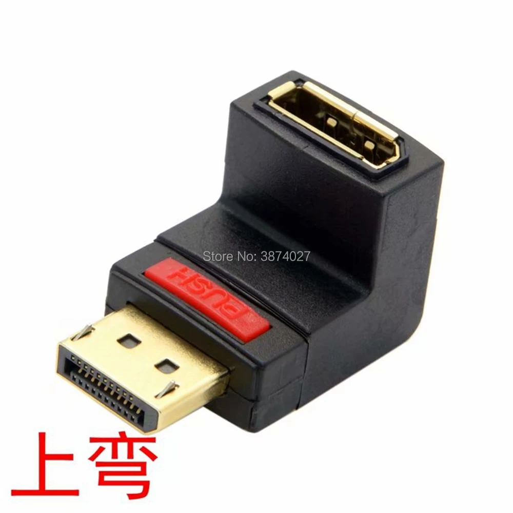 DisplayPortPUP &amp вниз Угловой 90 градусов папа к женскому Удлинительный адаптер для PC