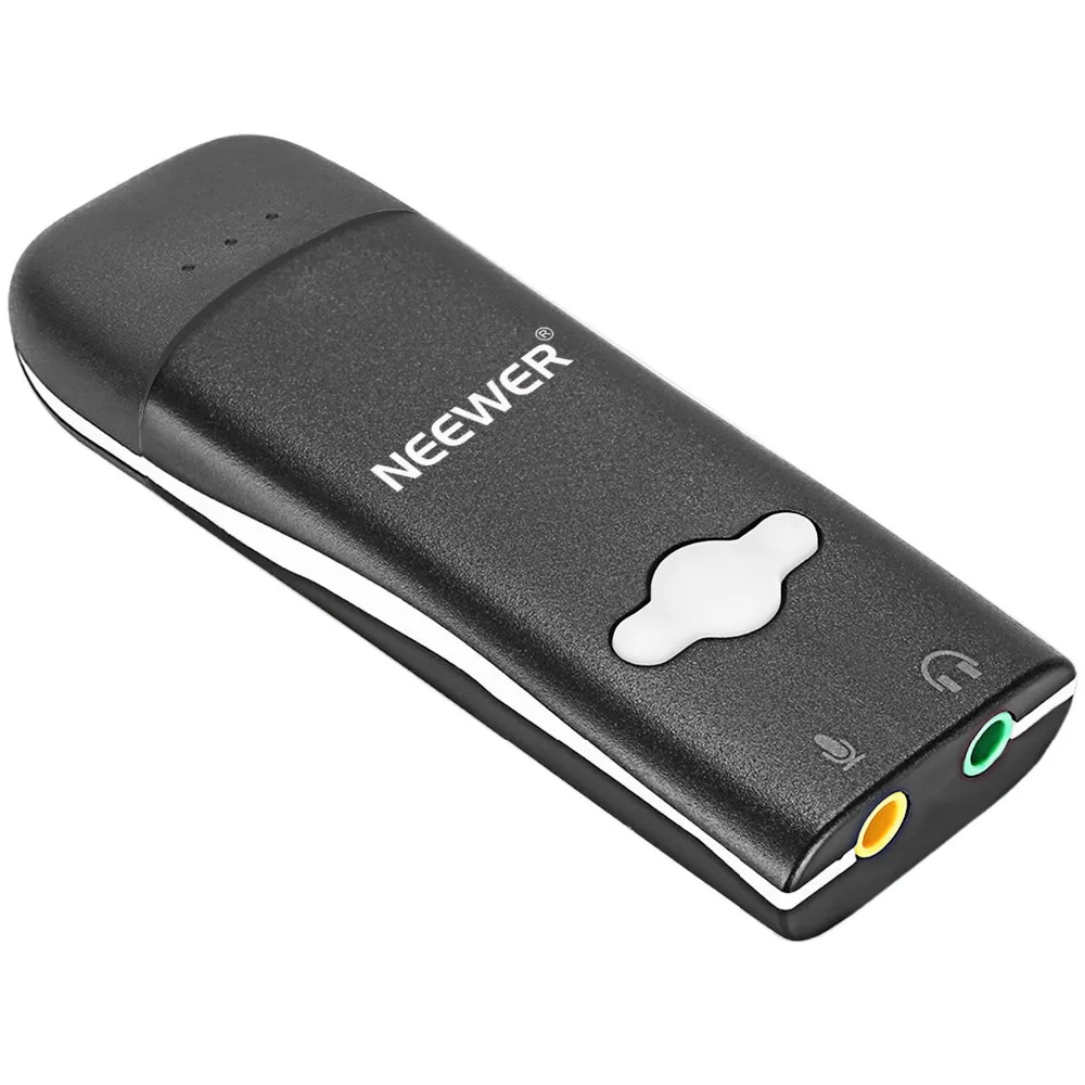 Neewer USB внешний стереозвук адаптер для ПК ноутбука записи совместим с Windows XP Vista 7 8 1