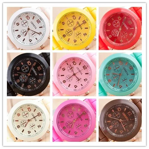 Женские кварцевые часы MINHIN Geneva повседневные наручные с силиконовым ремешком