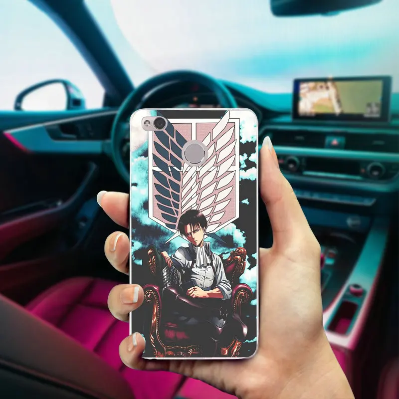 Аниме атака на Титанов Eren Levi mi kasa для Xiaomi Redmi Note 2 3 3S 4 4A 4X5 5X 5S 5A 6 6X A1 Pro Plus оболочка из