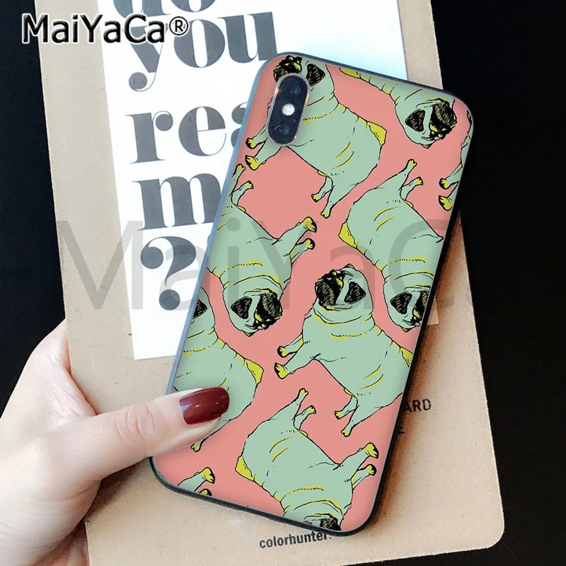 MaiYaCa Мопс Собака увидев вещи собака DIY окрашенный красивый чехол для телефона для iphone 11 pro 8 7 66S Plus X XS MAX 5S SE XR