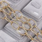 Цепочка плетеная, металлическая, золотистая, 1,3x2,2x12x15,2 мм