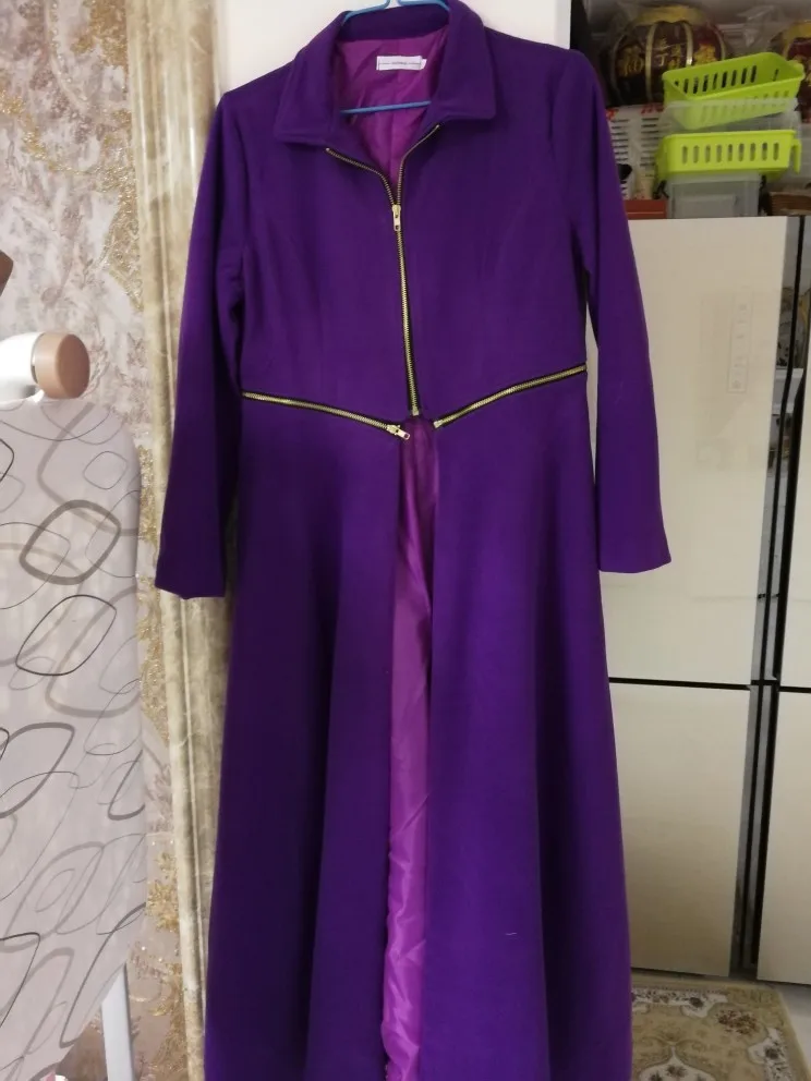Женское пальто размера плюс 3XL, зимнее модное шерстяное пальто с длинным рукавом, длинное приталенное шерстяное пальто с воротником-стойкой